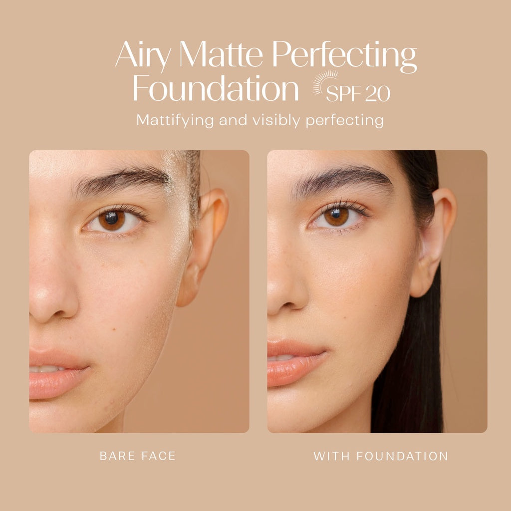 blk cosmetics daydream airy matte perfecting powder foundation SPF 20 + brush