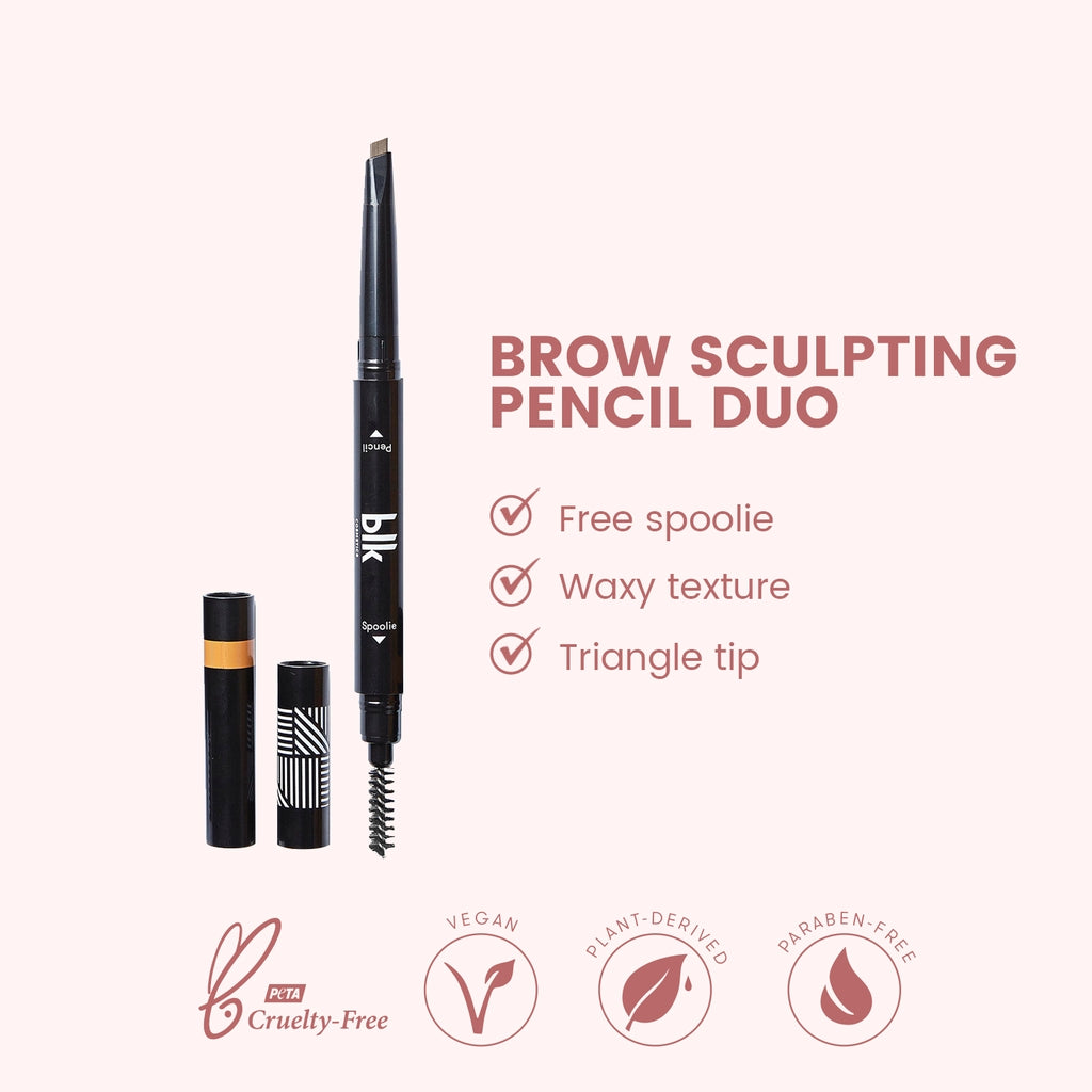 blk cosmetics brow sculpting pencil duo - Natural Brown