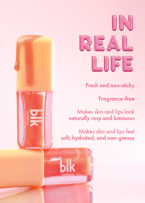 blk fresh color adapting lip and cheek oil with shimmer