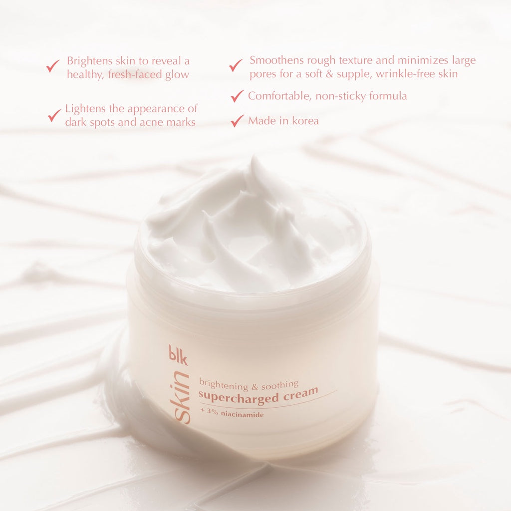 blk skin brightening & soothing supercharged serum + cream