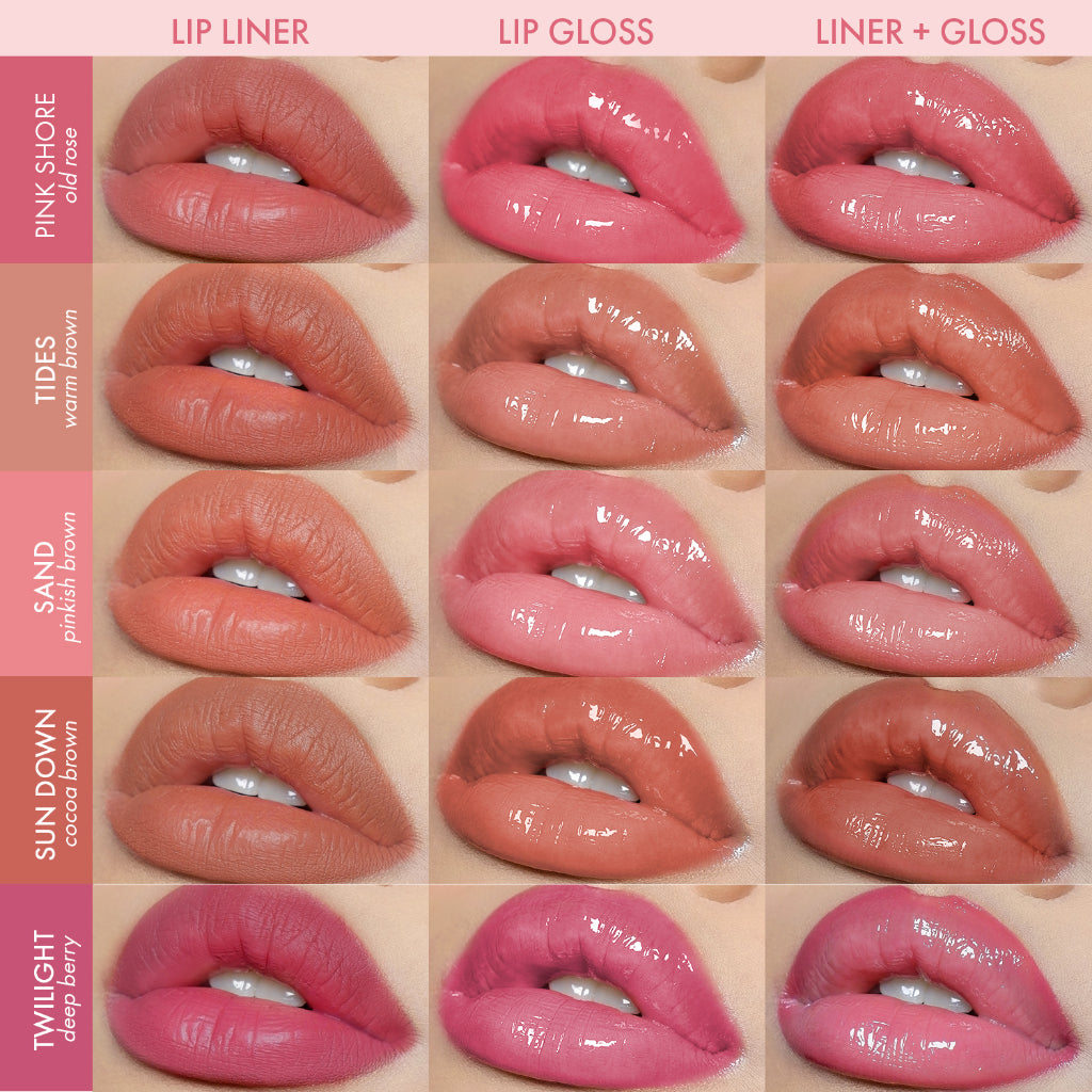 blk cosmetics fresh plumping lip gloss and lip liner set