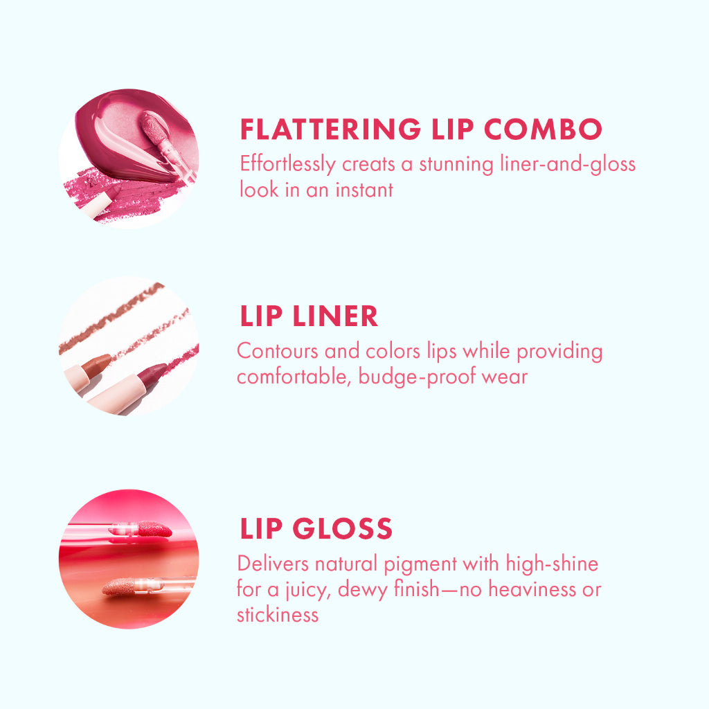 blk cosmetics fresh plumping lip gloss and lip liner set